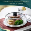 Le’raze Tall Glass Microwave Splatter Cover for Food - Cookware