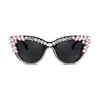 FEISEDY Retro Cat Eye Women Sunglasses Crystal Rhinestone Sparkling Bejewelled
