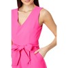 Vince Camuto Women's V Neck Jumpsuit with Tie Belt, Hot