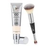 QVC IT Cosmetics CC+ Cream SPF50 Foundation with Brush -