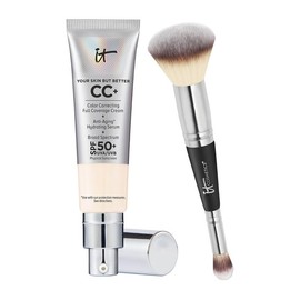 QVC IT Cosmetics CC+ Cream SPF50 Foundation with Brush - Color: Rich