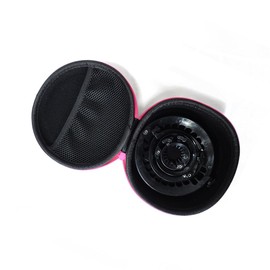 PuffCuff | Round Hardcover Carry Case | Hair Clamp Storage & Protector | Black | 1 Piece | 5.25 x 2 x 5.25