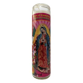 Virgin of Guadalupe (Virgen de Guadalupe) White Devotional Candle