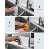 FORIOUS Kitchen Faucets with Soap Dispenser, Brushed Nickel Kitchen Faucets