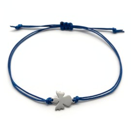 Schutzengel Armband | Glücksbringer Armkettchen mit Engel Schutzengelchen | Armbändchen Geschenk Freundschaftsband (Blau)