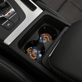 ANFXIEDU Sloth Car Coasters,2 Pack Rubber Pad Universal Non-Slip Car Interior Cupholder Pad Accessories