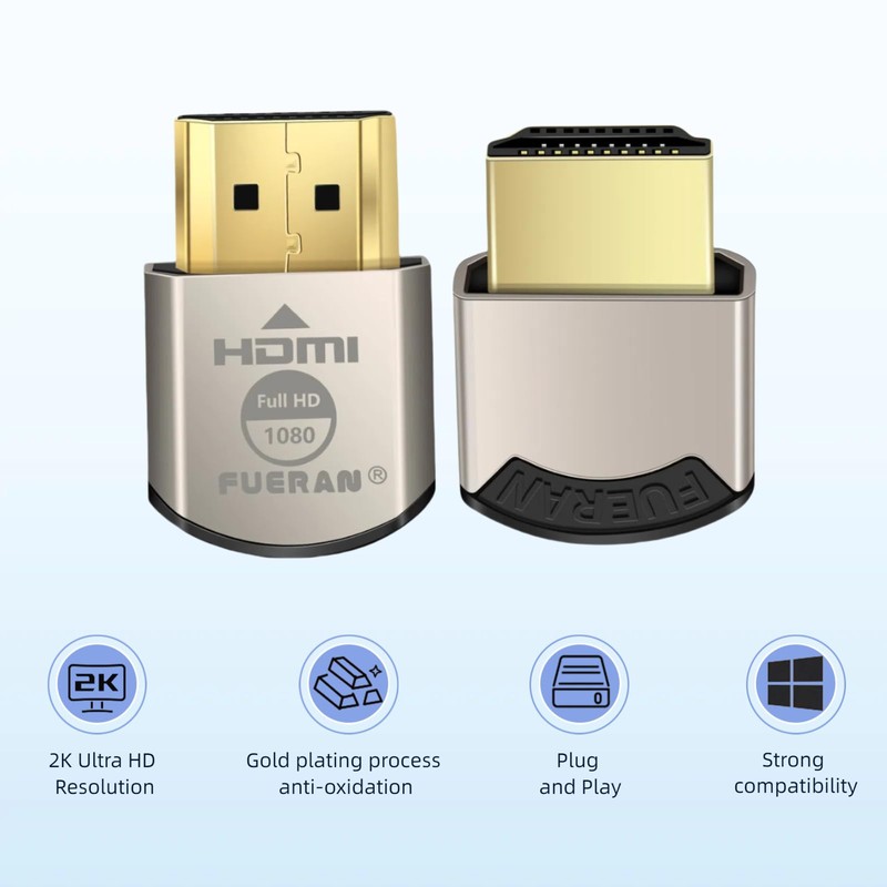 FUERAN 2K 4K 8K HDMI Dummy Plug-Virtual Monitor Display Emulator