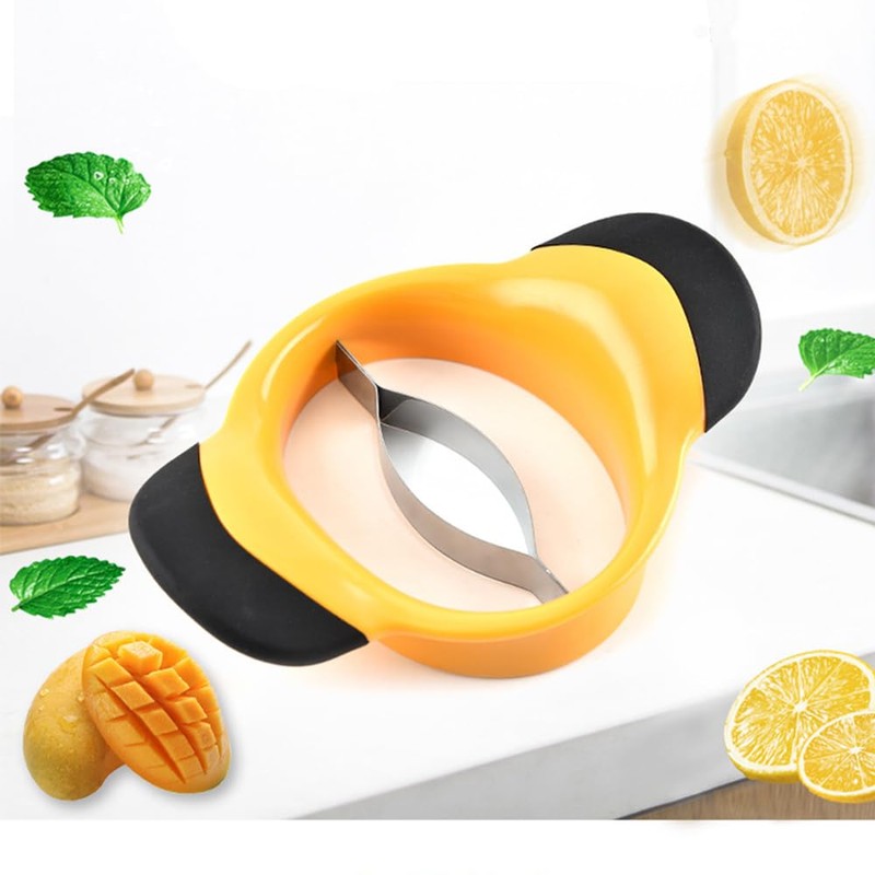 HUATEEN Mango Cutter & Corer – Stainless Steel Blade with