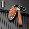 Happyit Zinc Alloy Leather Car Key Cover Cases for Nissan