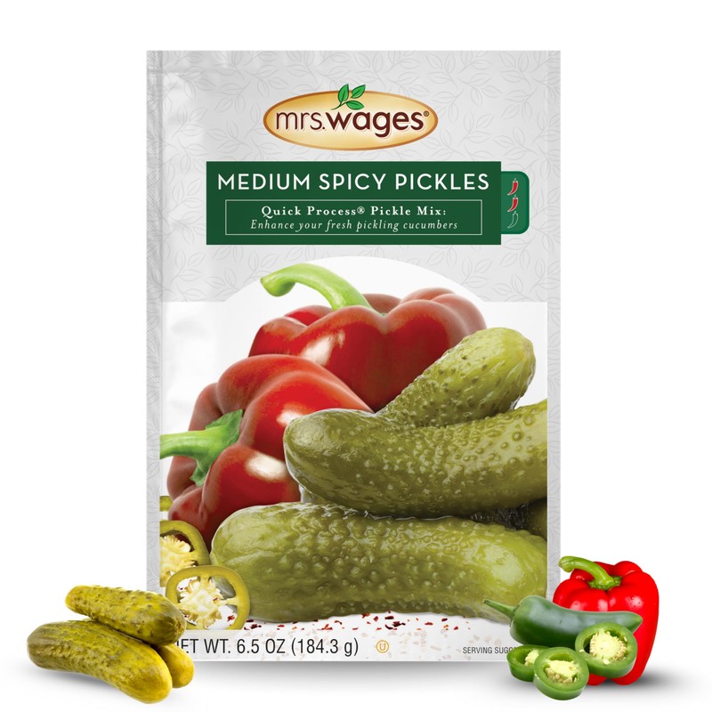 Mrs. Wages Medium Spicy Pickles Quick Process Mix, Quick and