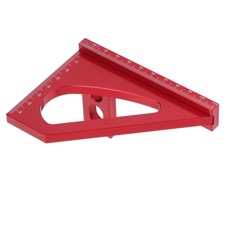 3D Mitre Angle Ruler Aluminum Alloy Professional Red 45 Degree