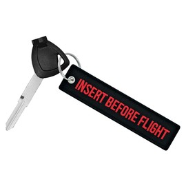 TOKCKYBL Premium Motorcycle Keychain - Durable Embroidered Key Tag for Riders of Cars, ATV, Dirt Bikes, Scooter & More, Black, 5.1*1.15