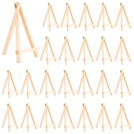 32 Pcs 9" Wood Small Easels - Wooden Mini Paint Easel Stands for Canvas Painting, Tabletop Display Tripods, Adjustable Frame Stands for Art Canvas, Weddings, Parties, Exhibitions