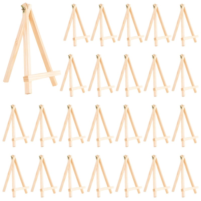 32 Pcs 9" Wood Small Easels - Wooden Mini Paint