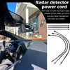 DEARCOOL Radar Detector Hardwire Power Cord Mirror Wire Plug Tap