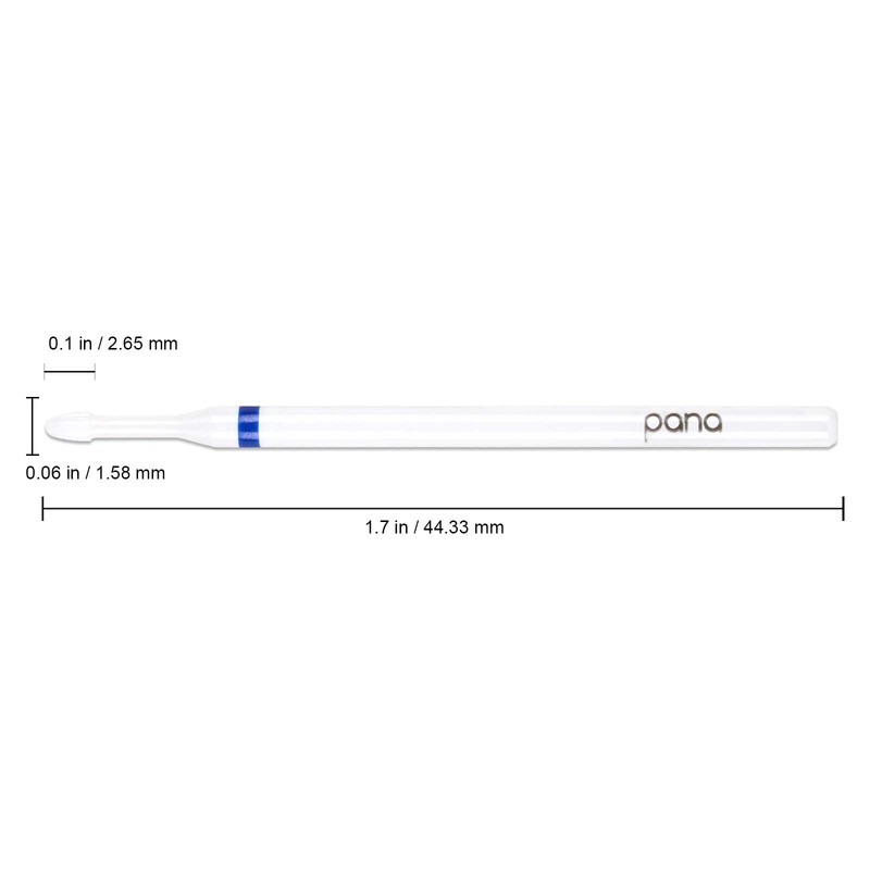 Pana 3/32" Cuticle Clean Safety Nail Ceramic White Carbide Bit