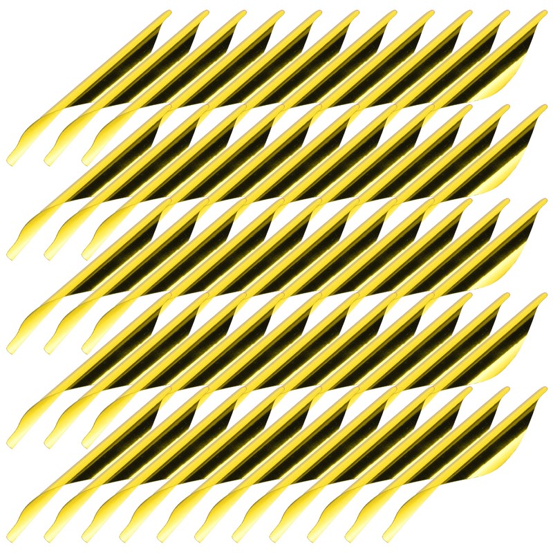 50Pcs 2.4in Arrows Vanes DIY Spiral Feather Wing Competitive Bow