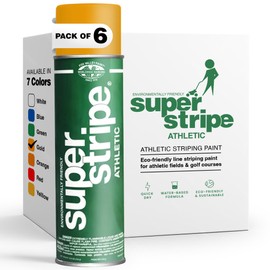 Fox Valley Athletic Field Marking Spray Paint – 18 oz (Pack of 6), Water-Based Marking Paint, Vibrant, Fast-Drying & Long-Lasting – For Grass, Turf, Dirt, Sports & Outdoor Fields – Athletic Gold