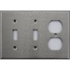 Brushed Satin Stainless Steel 3 Gang Wall Plate - 2