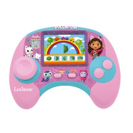 Lexibook, Gabby's Dollhouse, Power Console®, Bilingual ENGLISH/FRENCH educational games console with 100 activities, Colour screen, JCG100GDHi1, Pink