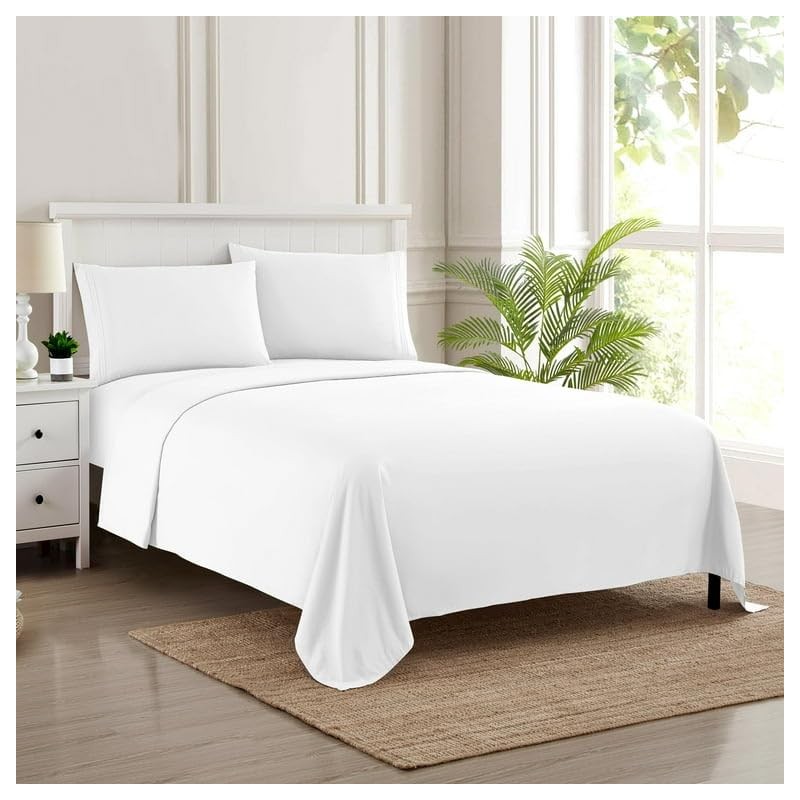 Flat Sheet Single Size 100% Egyptian Cotton 200 Thread Count