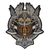 ATHIPATCHES Viking Warrior, Thor Hammer, Twin Axes, Ravens, Embroidered Biker