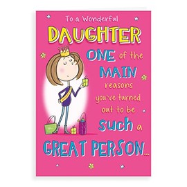 Regal Publishing Humour Birthday Card Daughter - 9 x 6 inches