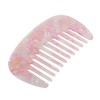 VOCOSTE Wide Tooth Comb for Women - Anti-Static Pocket Size for Thick Curly Hair, Travel and Mini Comb for Wet and Dry Hair - Pink White