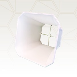 Royal Designs, Inc. Square Cut Corner Bell Lamp Shade, BSO-705-12LNWH, 7.5 x 12 x 10.25, Linen White