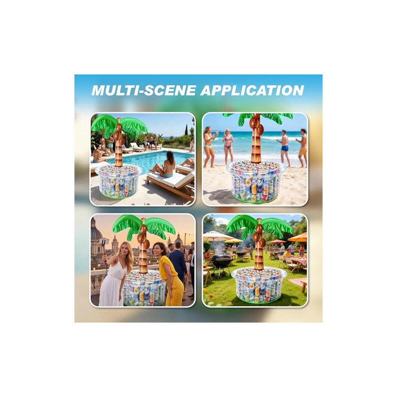 Inflatable Palm Tree Cooler 60" Inflatable Pool Party Bar Inflatable