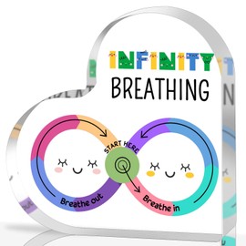 Inspirational Mental Health Heart Acrylic Sign - Counseling Office Decor, Positive Gifts for Therapy Office, Students & Classroom