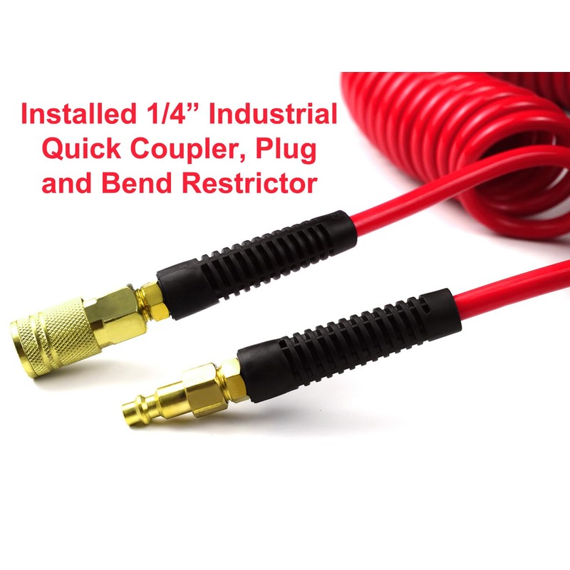 YOTOO Polyurethane Recoil Air Hose 3/8" Inner Diameter by 50'