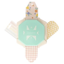 Craftelier - Perforadora de etiquetas 4 en 1 para álbumes de recortes y manualidades, perforadora de papel con 4 diseños decorativos para papel de 100