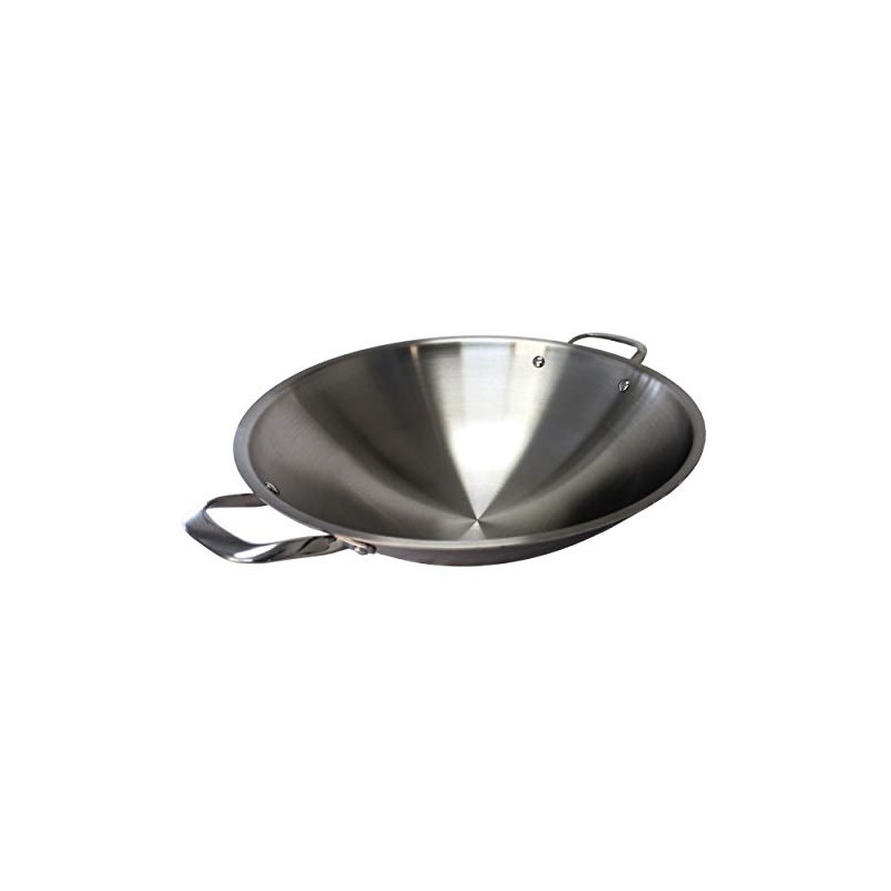 SL-PA400A: 16.5″ Stainless Steel Wok with Lid (Induction Ready)
