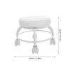 Healeved Low Rolling Stool with Wheels PU Leather Low Stool