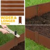 LAVEVE Landscape Edging Pre-Rusted Galvanized Steel, Hammer-in Metal Garden Edging