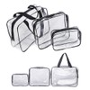 Toiletry Bag Transparent, 3 Pieces PVC Transparent Cosmetic Bag Makeup