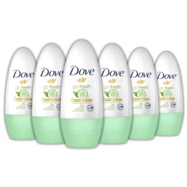 Dove Roll On Cucumber & Green Tea Scent Antiperspirant Deodorant Go Fresh 6 Pack