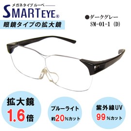 眼鏡型拡大鏡 メガネタイプルーペ SMART EYE スマートアイ 1.6倍 SM-01-1(D)