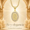 Collar De Oro Plata 925 Mujer Con Virgen De Guadalupe