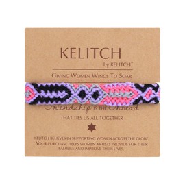 KELITCH Hand-Woven Rope Bracelets, Cotton Thread, Braided Friendship Bracelets, Fashion Jewellery, No metal type, Purple B