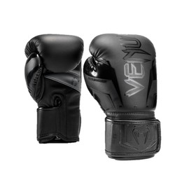 Venum Elite Boxing Gloves, Unisex, Adult, Black/Black, 340 g