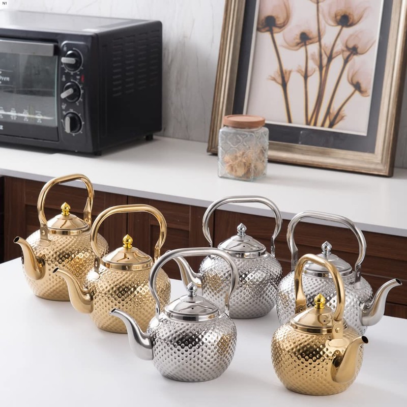 SANQIAHOME 1500ml teapot with Infuser stainless steel Water Boilers lifting