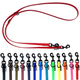 Biothane Dog Lead Black Hook Adjustable for Small Dogs / Large Dogs 2 m / 2.40 m / 2.80 m / 3.50 m / 5 m (Red, 3.50 m x 9 mm)