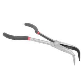 11-Inch Long Reach 90 Degree Bent Long Nose Pliers, Long Reach Needle Nose Pliers with Ergonomic Handle - Easy Access Limited Areas