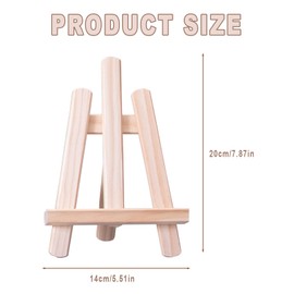 JDBlissful 2PCS Wooden Tabletop Art Display Easels, 14x20cm, Mini Easel Triangle Frame for Paintings, Table Easel Stand, H-Frame Tabletop Easel, for Displaying Paintings, Kids Arts & Crafts