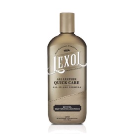 Lexol All Leather Quick Care All-in-One Leather Cleaner and Conditioner for Car Seats and Interiors, Couches and Furniture, Shoes and Boots, Bags and Jackets, Baseball Gloves and Saddles, 16.9 oz