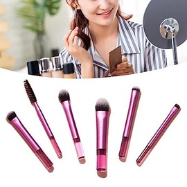 Mini juego de brochas de maquillaje, 10 piezas mini juego de brochas de maquillaje brochas cosméticas profesionales kits esenciales de viaje para...  