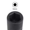 TOP-VIGOR 1 Inch Drive by 33mm 6-Point Impact Socket, Durable