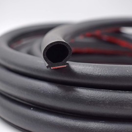 Seal Strip Big D-Shape Weatherstrip Door Seal 0.649" Height X 0.57" Width Automotive Door Soundproofing, Car Motor Auto Door Rubber Weather Stripping Hollow Black (10 FT) …